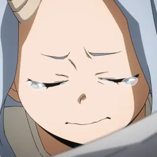 🐚 d8b7dd54 Eri My Hero Academia Anime, My Hero Academia, Eri, Smutny, Płaczący, Postać telegram sticker