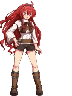 π 14c65d9d anime, manga, red hair, female, character telegram sticker