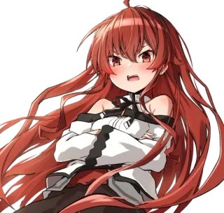 π 1749c91a anime girl, red hair, tsundere, angry, anime, manga, female telegram sticker