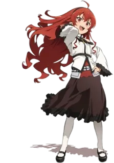 π 47860cbb anime, red hair, girl, cartoon telegram sticker