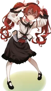 π 681ed772 anime girl, red hair, cute, anime character, cartoon telegram sticker