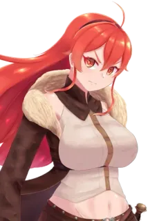 π 74e7ad72 anime, red hair, sword, fantasy, woman telegram sticker
