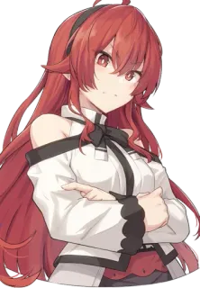π a198d1b5 anime girl, red hair, anime character, cute, female telegram sticker