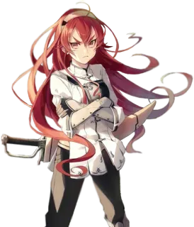 π d23d4fb8 anime, red hair, character, sword, fantasy telegram sticker