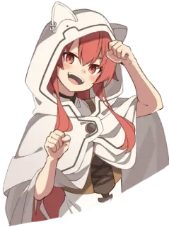 π fb99a8b0 anime, cat ears, red hair, cute, manga telegram sticker