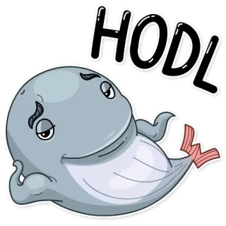 💪 0328685e HODL Paus, Hodl, Kripto, Investasi, Pasar Saham, Meme telegram sticker