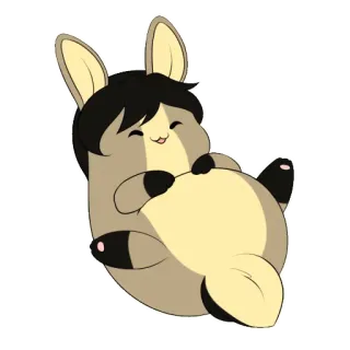 🐌 670d0c13 kartun, hewan, makhluk, imut, chubby, berbaring, senang whatsapp sticker