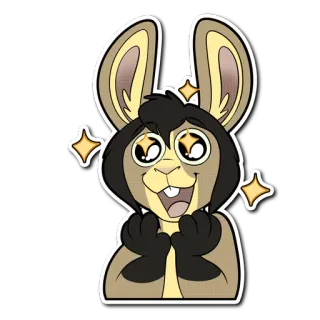 ✨ 85ad0687 kelinci, anime, kartun, berkilau, imut, binatang whatsapp sticker