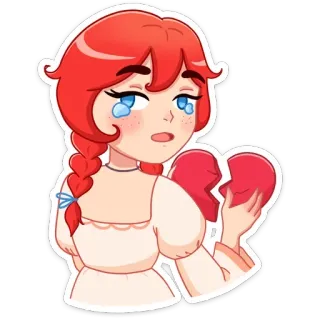 😭 b7907041 triste, piangere, cuore spezzato, emotivo, donna, ragazza, lacrime telegram sticker