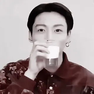 🎸 06e7feca orang, minum, minuman, potret, kpop telegram sticker