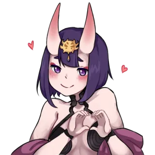 ❤️ 2013ac67 Аниме, Демон, Сердечки, Любовь, Милый telegram sticker