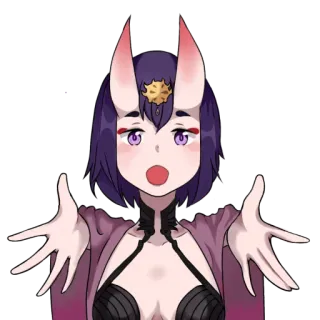 🤗 54762349 Аниме, Девушка-демон, Рога, Мультфильм, Милый, Женщина telegram sticker