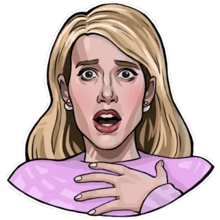 😯 ce1af4cf 震惊, 惊讶, 脸, 女人, 担心, 害怕 whatsapp sticker