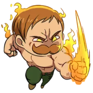 Escanor stickers pack - Grand Cross by @ZakuroSinOfPride whatsapp stickers