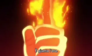 🗿 3f236308 È giunta l'ora. dito medio, fuoco, offensivo, gesto, italiano, testo telegram sticker