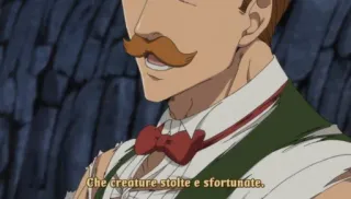 🔥 8390074a Che creature stolte e sfortunate. anime, personaggio, uomo, baffi, papillon telegram sticker