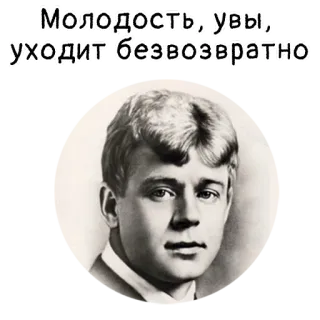 😥 ed71423e Молодость, увы,
уходит безвозвратно 若者, 喪失, ポートレート, ロシア, 悲しみ telegram sticker