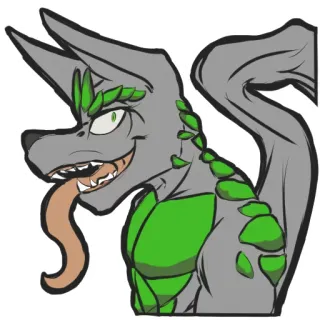 😜 77f1f19f Anthro, Furry, Stworzenie, Potwór, Zwierzę, Postać, Fantasy telegram sticker