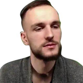 😐 8f380aca man, portrait, headshot, bearded, earrings, person, male telegram sticker