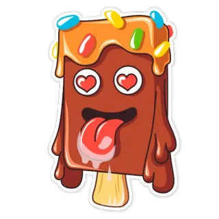 😍 72850f9a ice cream, cartoon, food, sweets, dessert, cute telegram sticker