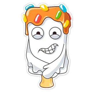 😓 a07eb2e6 ice cream, popsicle, cartoon, dessert, food, sweets, treat telegram sticker