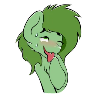 💦 c4c057c5 kucyk, kreskówka, naklejka, zwierzę, zielony telegram sticker
