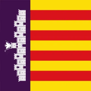 🛐 4625be31 flag, Majorca, Mallorca, Balearic Islands, Spain, coat of arms, heraldry telegram sticker