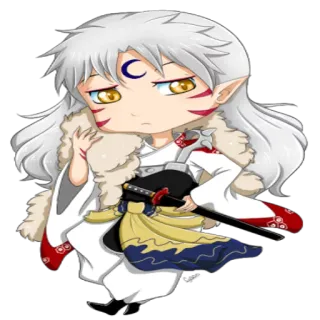 ✔ 15884201 Sesshomaru InuYasha Anime, Postać, Fanart, Demon, Manga telegram sticker