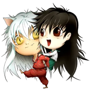 ✔ 34d71eb6 Inuyasha Anime, Kreskówki, Manga, Postacie, Fanart, Słodkie, Kawaii telegram sticker
