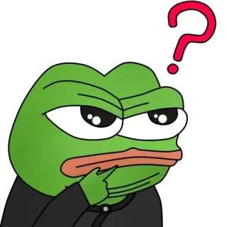 🤔 5ceeeef3 Pepe the Frog pepe, sapo, pensando, meme, pergunta, confuso telegram sticker