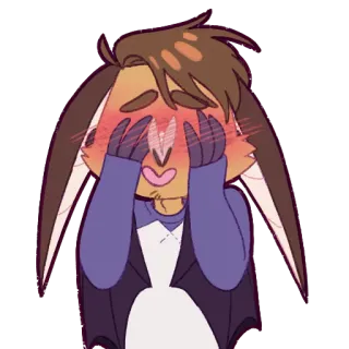 😳 90a42d34 สัตว์, การ์ตูน, หน้าแดง, น่ารัก, ขี้อาย telegram sticker