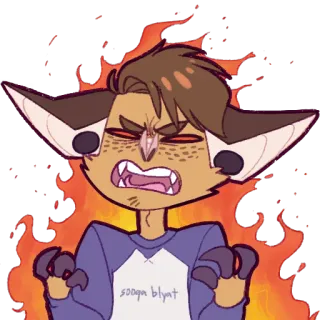 🔥 b46081e1 sooga blyat โกรธ, การ์ตูน, สัตว์, อารมณ์, ความโกรธ telegram sticker