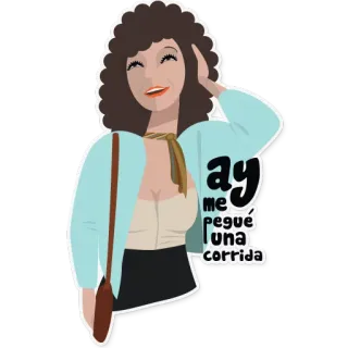 💋 836c13a8 ay me pegué una corrida 女性, 漫画, フレーズ, スペイン語 telegram sticker