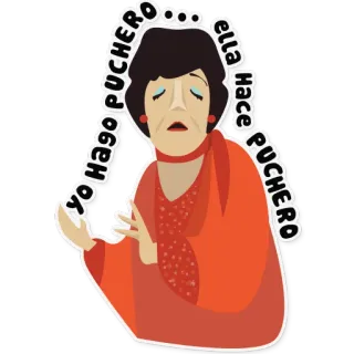 😒 cfb376ce YO HAGO PUCHERO...ella HACE PUCHERO 女性, ぷんすか, スペイン語, 漫画, 表情, 身振り手振り, ステッカー telegram sticker