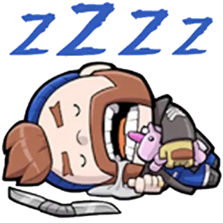 💤 996ca10a ZZZZ tidur, zzz, lelah, kelelahan, bermimpi, kartun whatsapp sticker