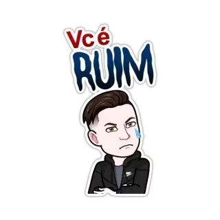 😥 08b9e538 Vcê RUIM Kreskówka, Smutny, Zły, Rozczarowany, Emoji telegram sticker