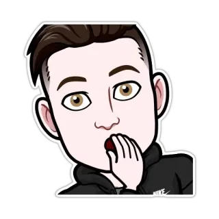 😱 30df217f Awatar, Bitmoji, Kreskówka, Portret, Zszokowany, Zaskoczony telegram sticker