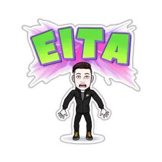 😱 9be3eddd EITA szok, niespodzianka, bitmoji, wyraz, kreskówka, naklejka telegram sticker