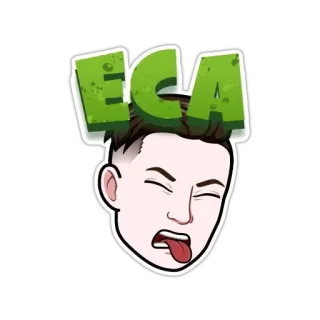🤢 d2af80ec ECA twarz, kreskówka, naklejka, wyrażenie, język, eca telegram sticker