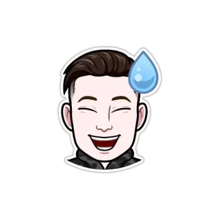 😅 fd724ad7 Emoji, Kropla potu, Twarz z kreskówki, Wyrażenie, Nerwowy, Awatar telegram sticker