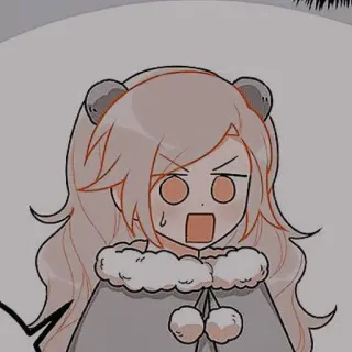 🍯 0180d718 애니메이션, 만화, 귀여운, 표정, 여자, 놀란 telegram sticker