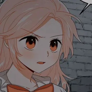 🍯 27a768c4 애니메이션 여자, 만화, 복숭아 머리, 화난, 진지한 telegram sticker