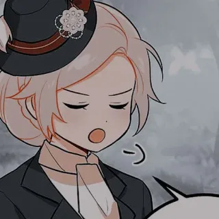 🍯 3acc98b2 애니메이션, 만화, 캐릭터, 모자, 표정 telegram sticker