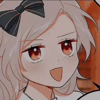 🍯 9b14db89 애니메이션 여자, 만화, 귀여운, 망가, 웃는, 캐릭터 telegram sticker