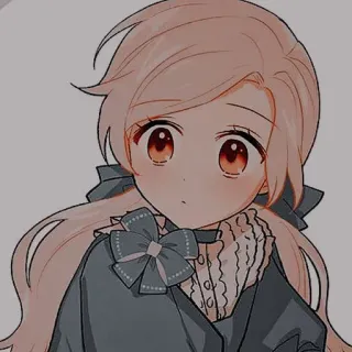 🍯 e55fbe52 애니메이션, 만화, 소녀, 일러스트, 초상화, 귀여운, 디지털 아트 telegram sticker