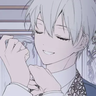 🗡 3394a0ac อนิเมะ, มังงะ, ตัวละคร, ยิ้ม, หล่อ, ผมขาว telegram sticker