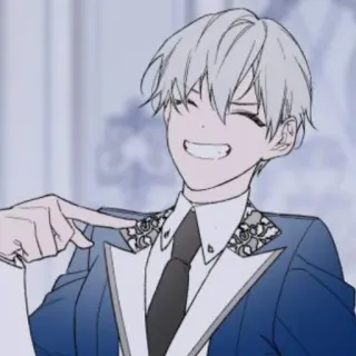 🗡 b61df6c1 อนิเมะ, ผู้ชาย, สูท, ตัวละคร, ยิ้ม telegram sticker