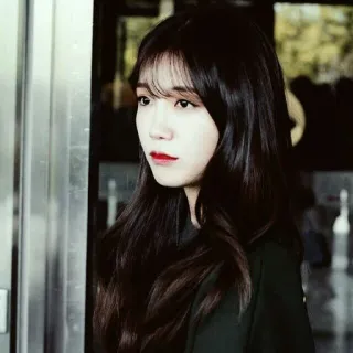 🐚 1de7f65b woman, portrait, girl, asian, hairstyle whatsapp sticker