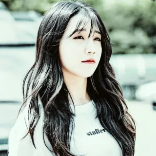 💵 2a0b1d58 stuffer korean girl, girl, long hair, portrait, woman whatsapp sticker