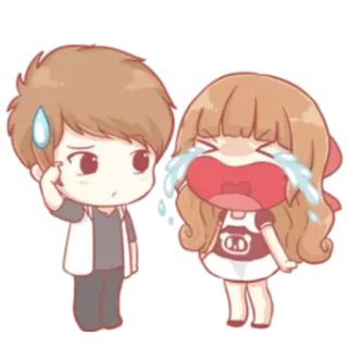 😭 9ed0ce94 卡通, 哭, 难过, 生气, 动漫, 漫画 telegram sticker